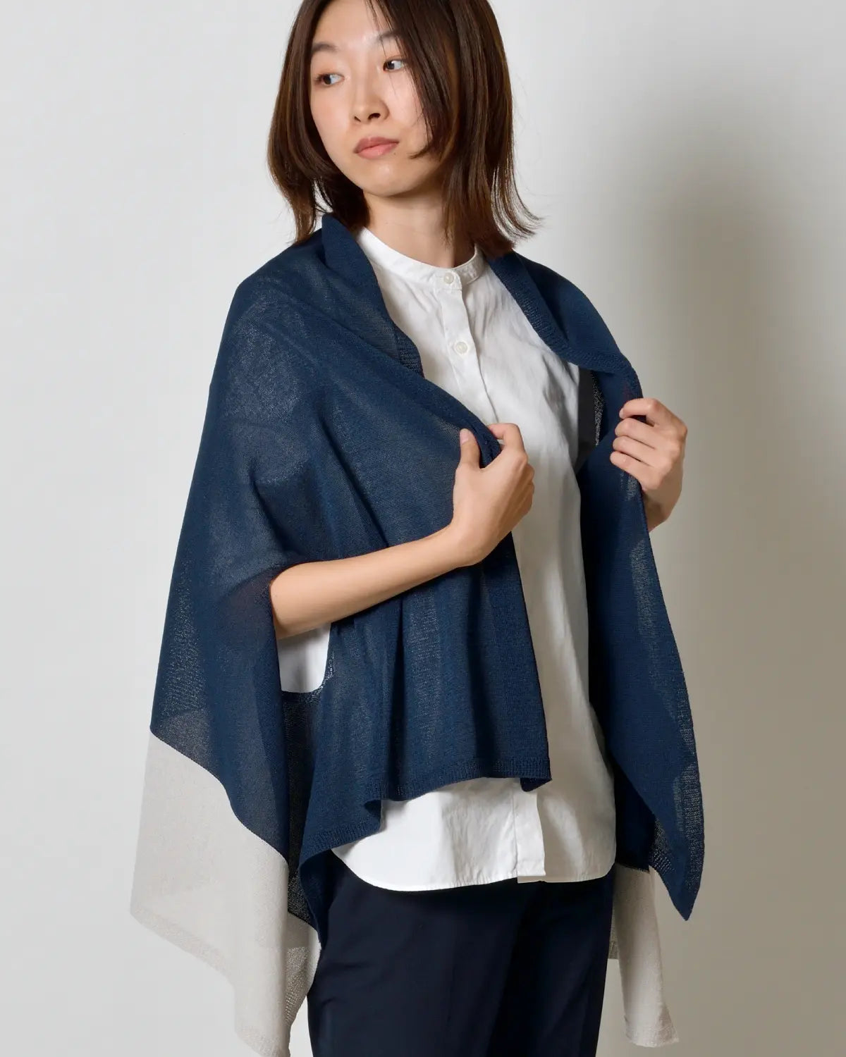 モデル身長:165cm#カラー_05 ネイビー×ライトグレー