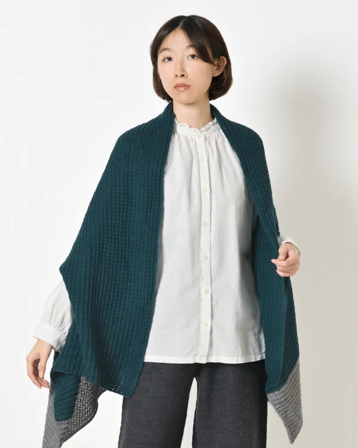 モデル身長:165cm#カラー_27 ブルーグリーン×アッシュグレー