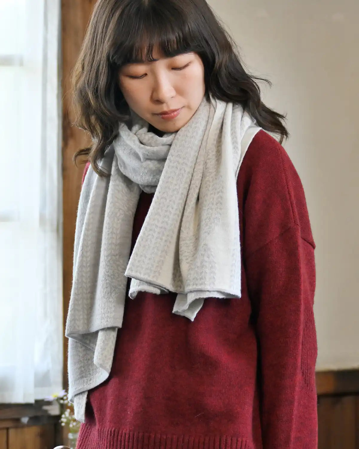 モデル身長:165cm#カラー_09 ライトグレー×ホワイト