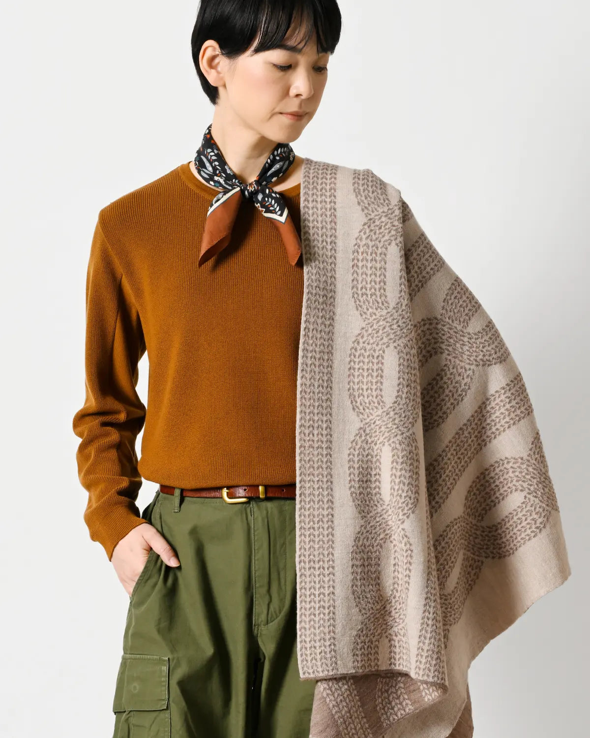 モデル身長:169cm#カラー_08 モカ×ベージュ