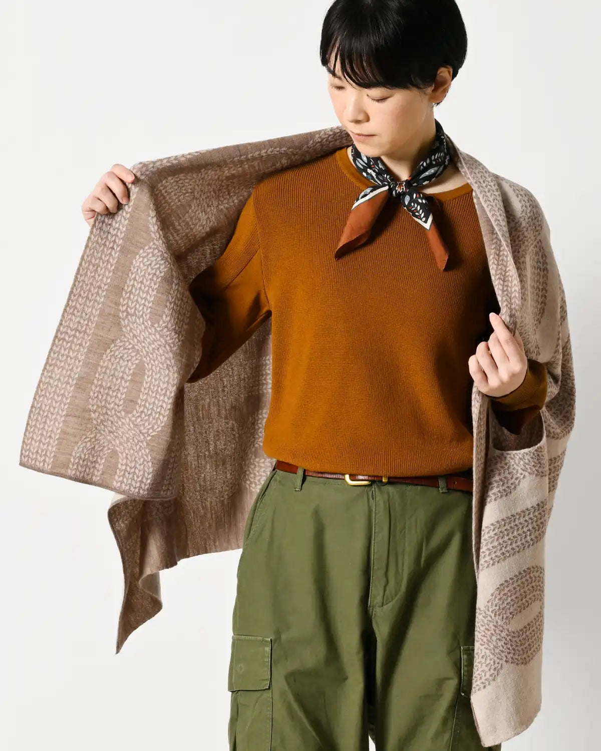 モデル身長:169cm#カラー_08 モカ×ベージュ