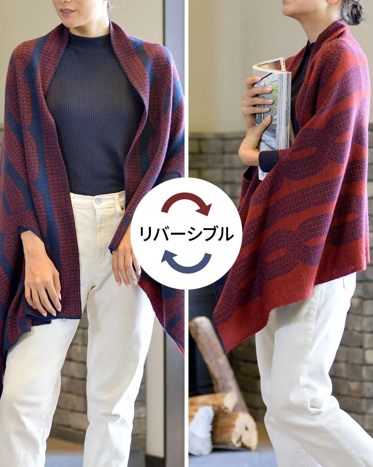 モデル身長:167cm#カラー_06 ネイビー×カーマイン