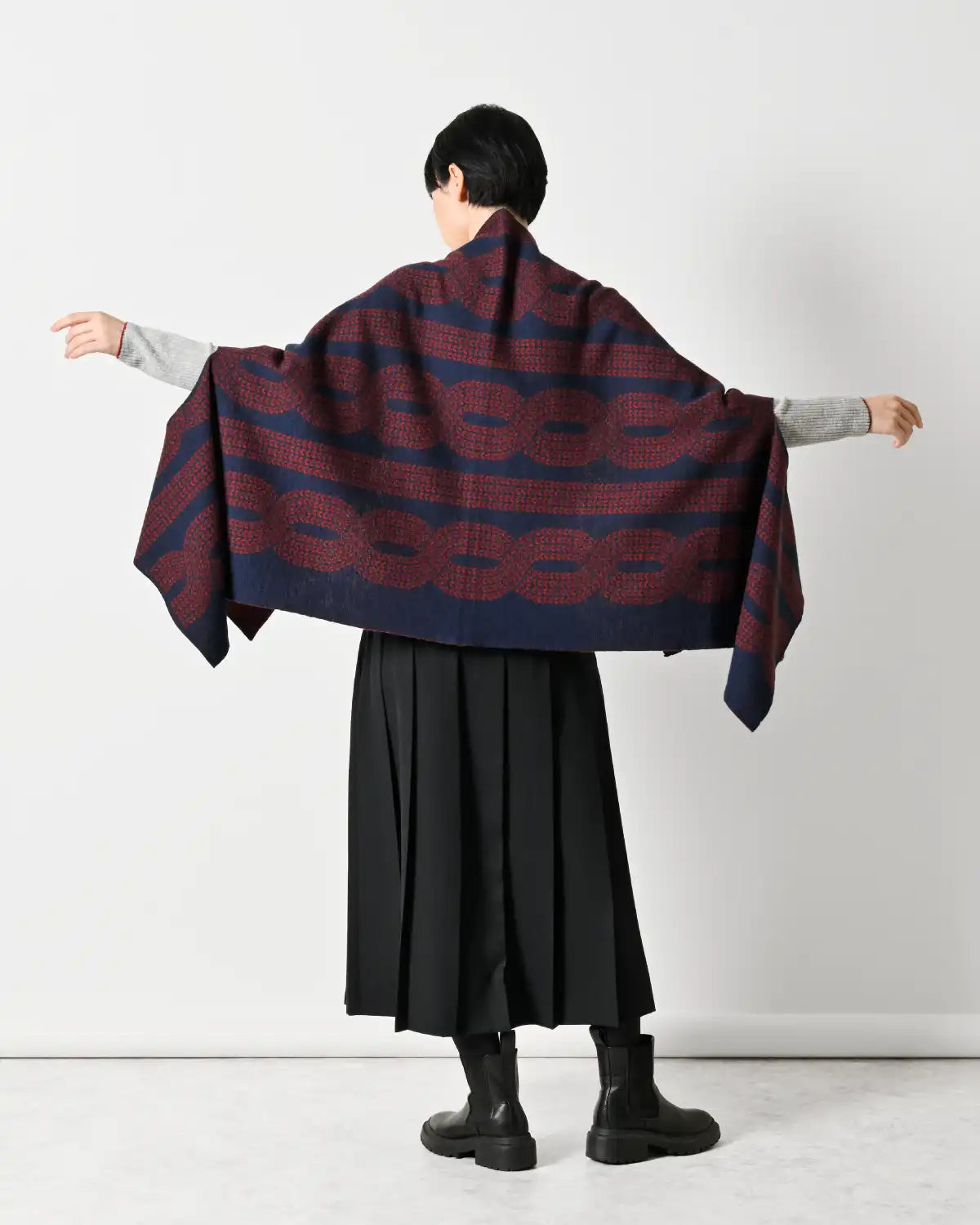 モデル身長:169cm#カラー_06 ネイビー×カーマイン