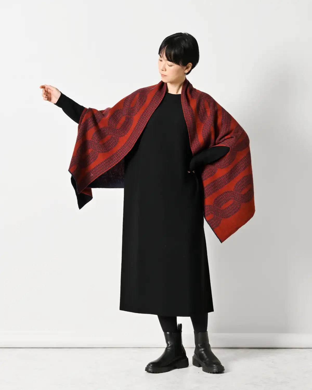 モデル身長:169cm#カラー_06 ネイビー×カーマイン