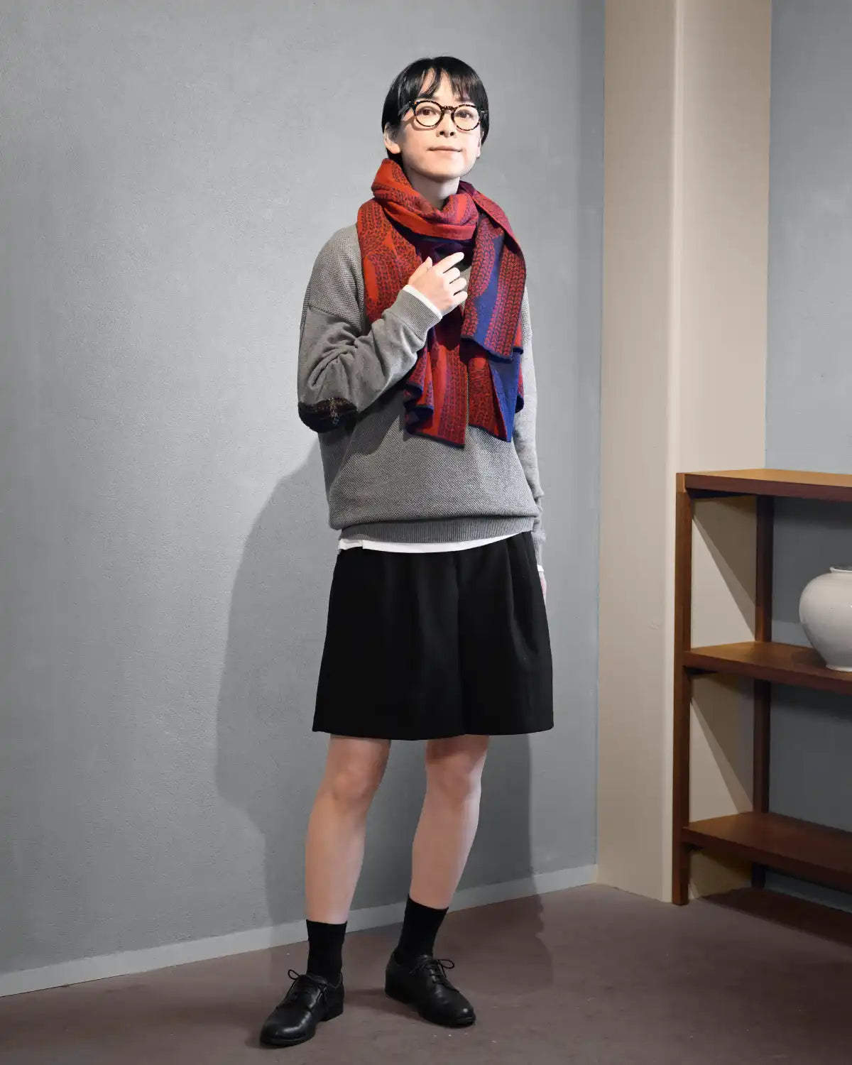 モデル身長:169cm#カラー_06 ネイビー×カーマイン