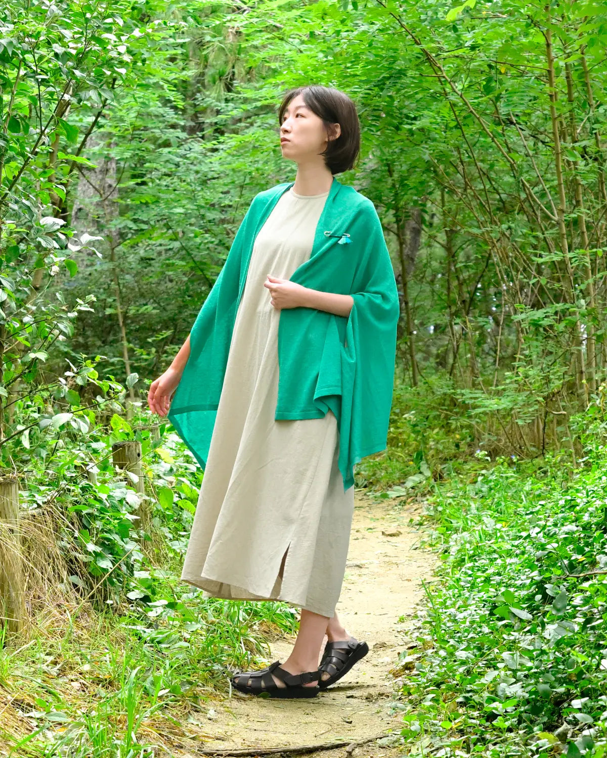 モデル身長:165cm#カラー_02 風そよぐ緑