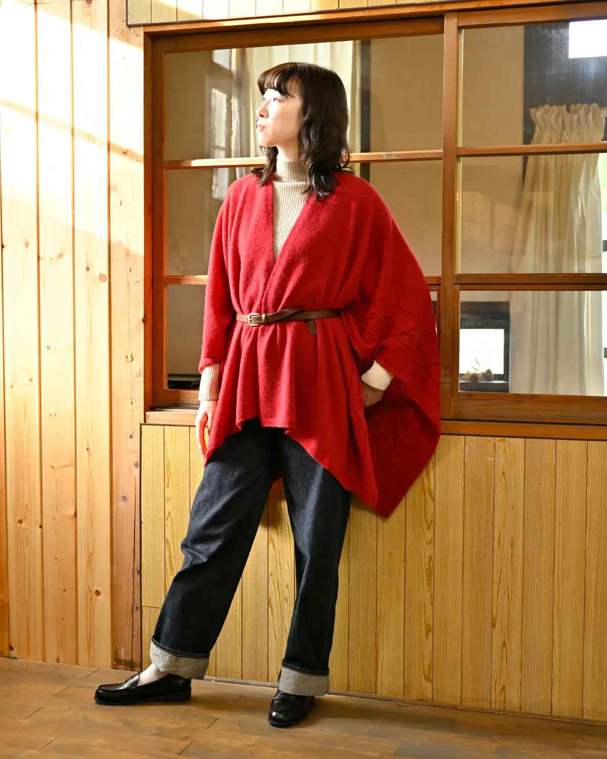 モデル身長:165cm#カラー_01 レンガ
