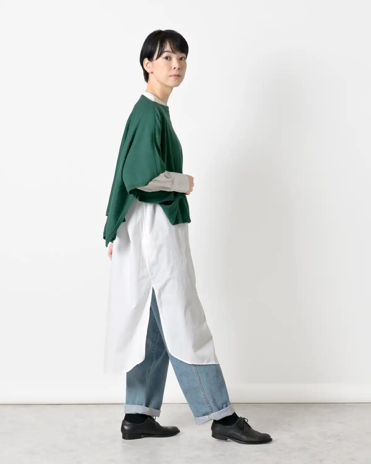 モデル身長:169cm#カラー_04 ボトルグリーン