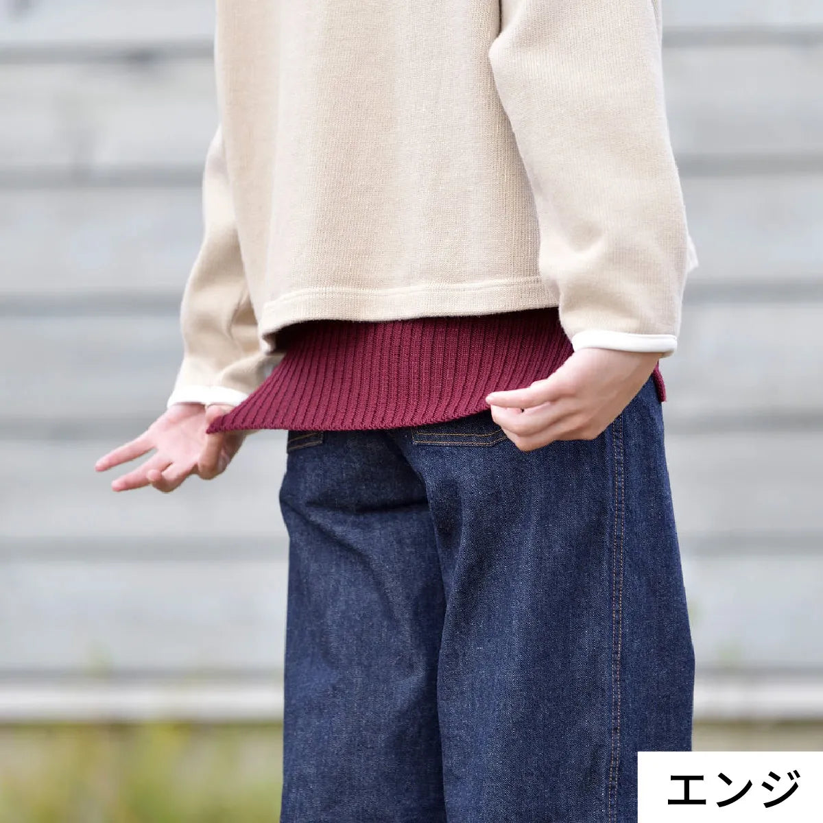 モデル身長:163cm#カラー_01 エンジ・ネイビー