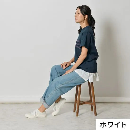 モデル身長:167cm#カラー_06 フレンチグレー・ホワイト