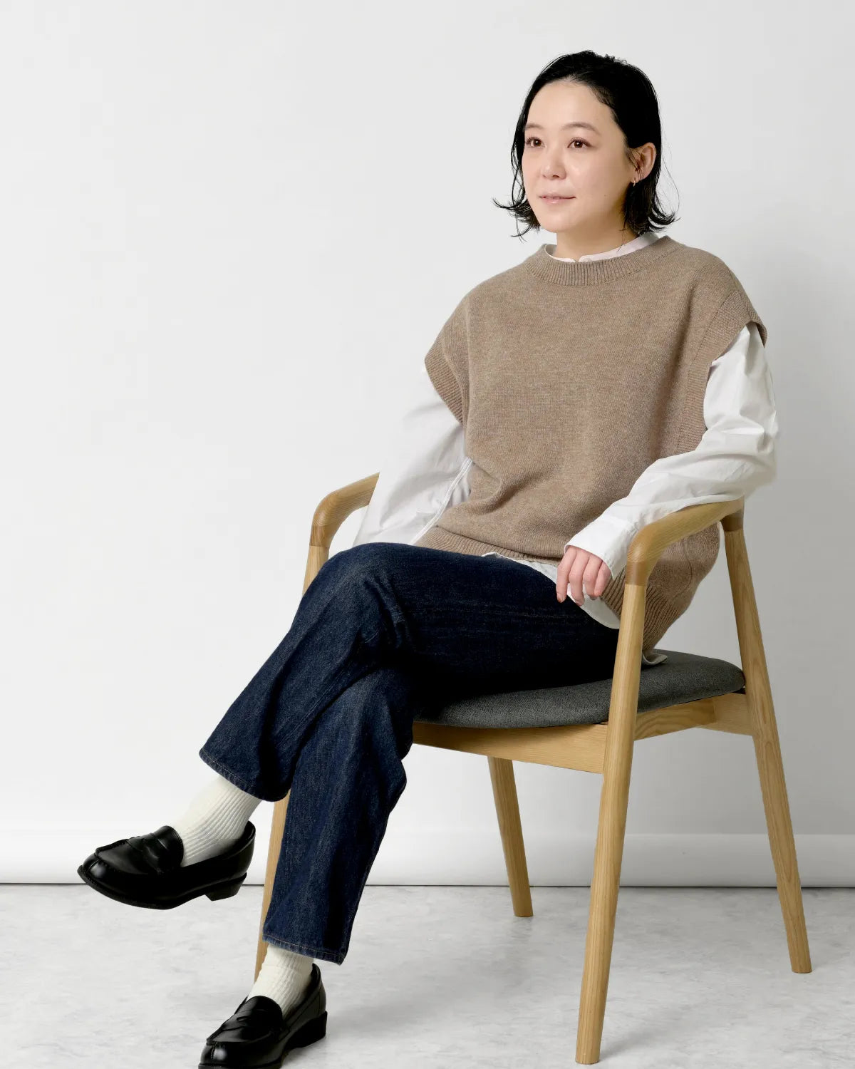 モデル身長:155cm#カラー_02 ベージュ