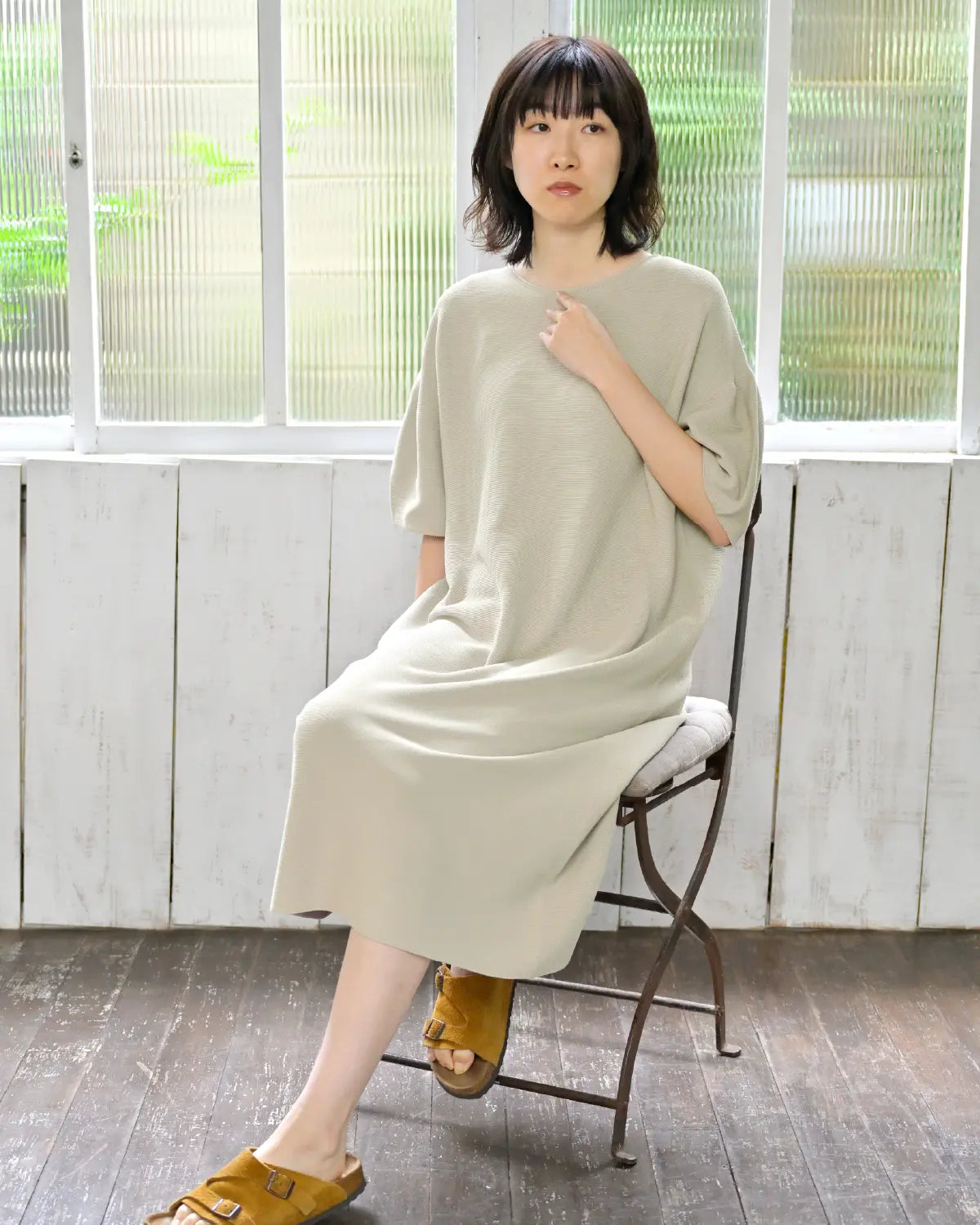 丈長め モデル身長:165cm#カラー_02 ライトベージュ