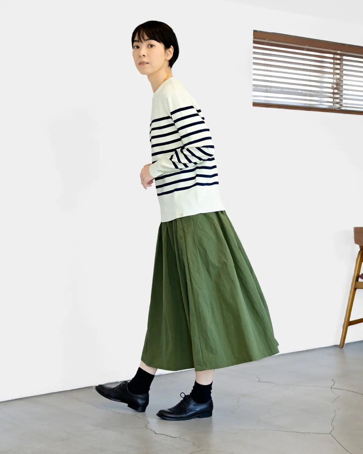 モデル身長:169cm#カラー_01 ホワイト×ネイビー