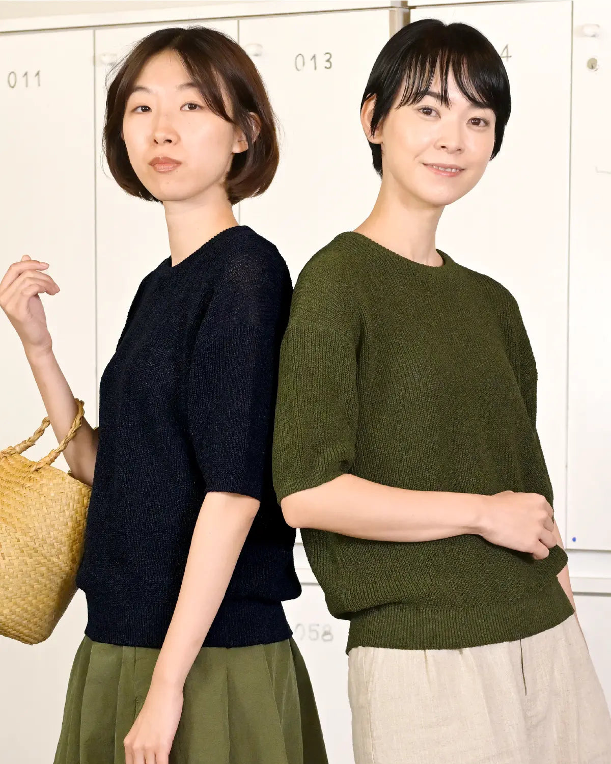 洗える畦編み和紙プルオーバー