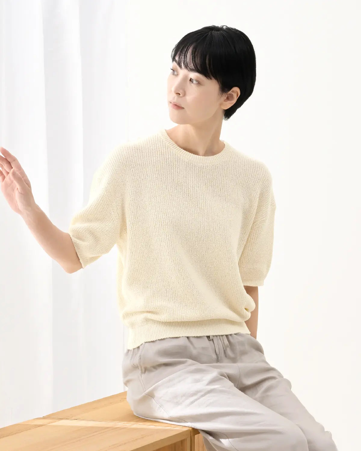 モデル身長:169cm#カラー_01 オフホワイト