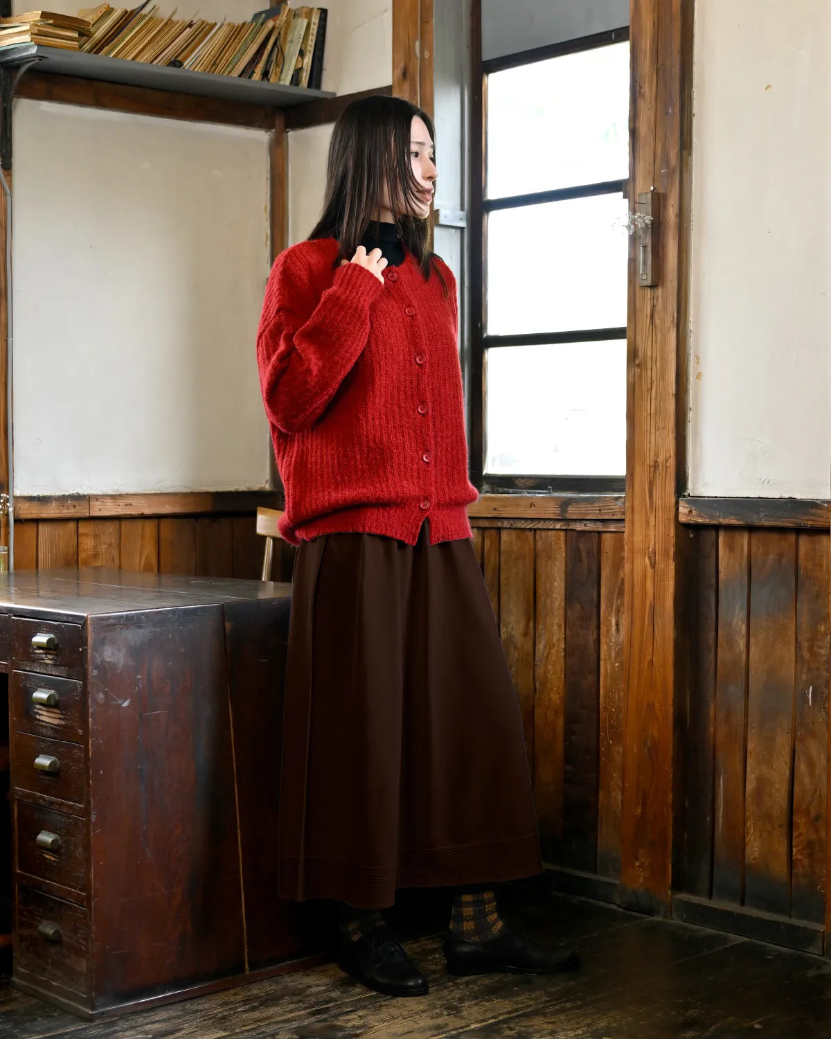 モデル身長:163cm#カラー_06 レンガ