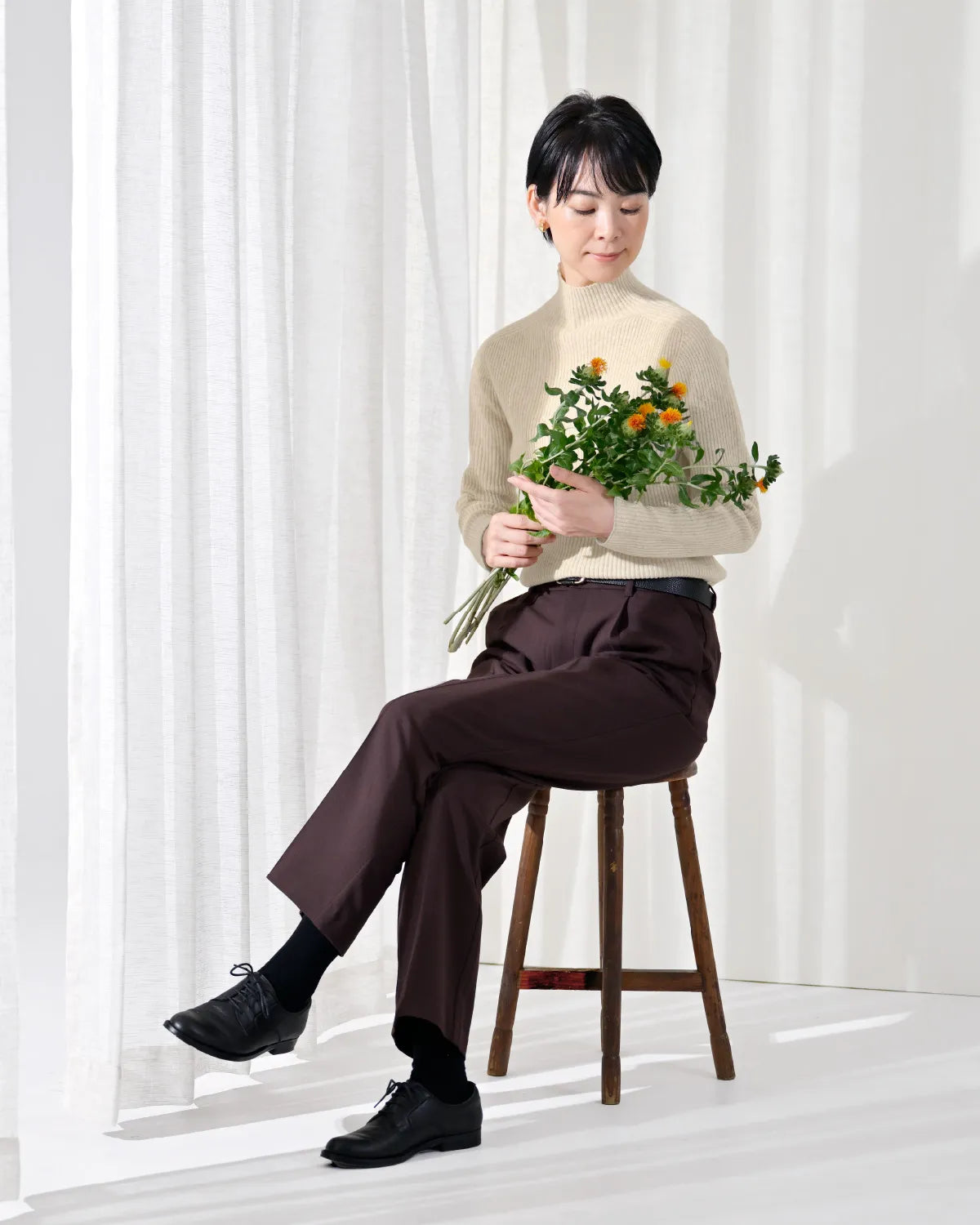 Mサイズ モデル身長:169cm#カラー_04 ライトベージュ