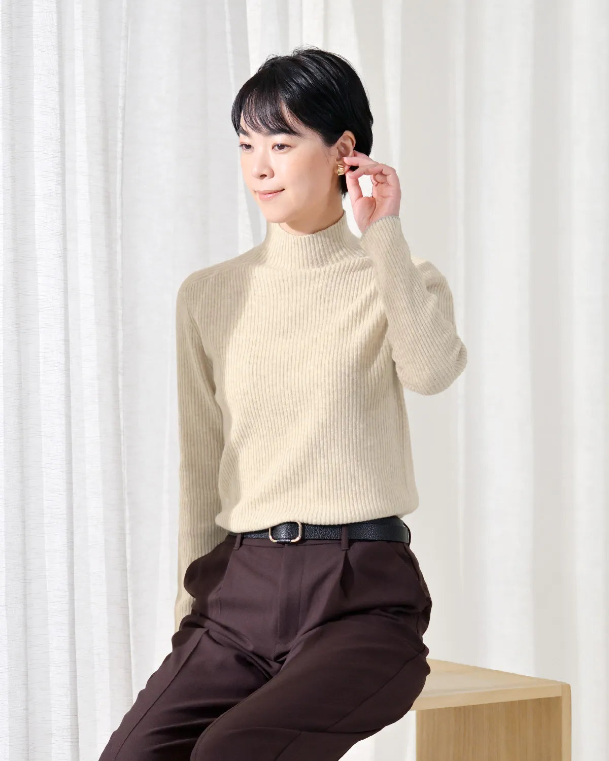 Mサイズ モデル身長:169cm#カラー_04 ライトベージュ