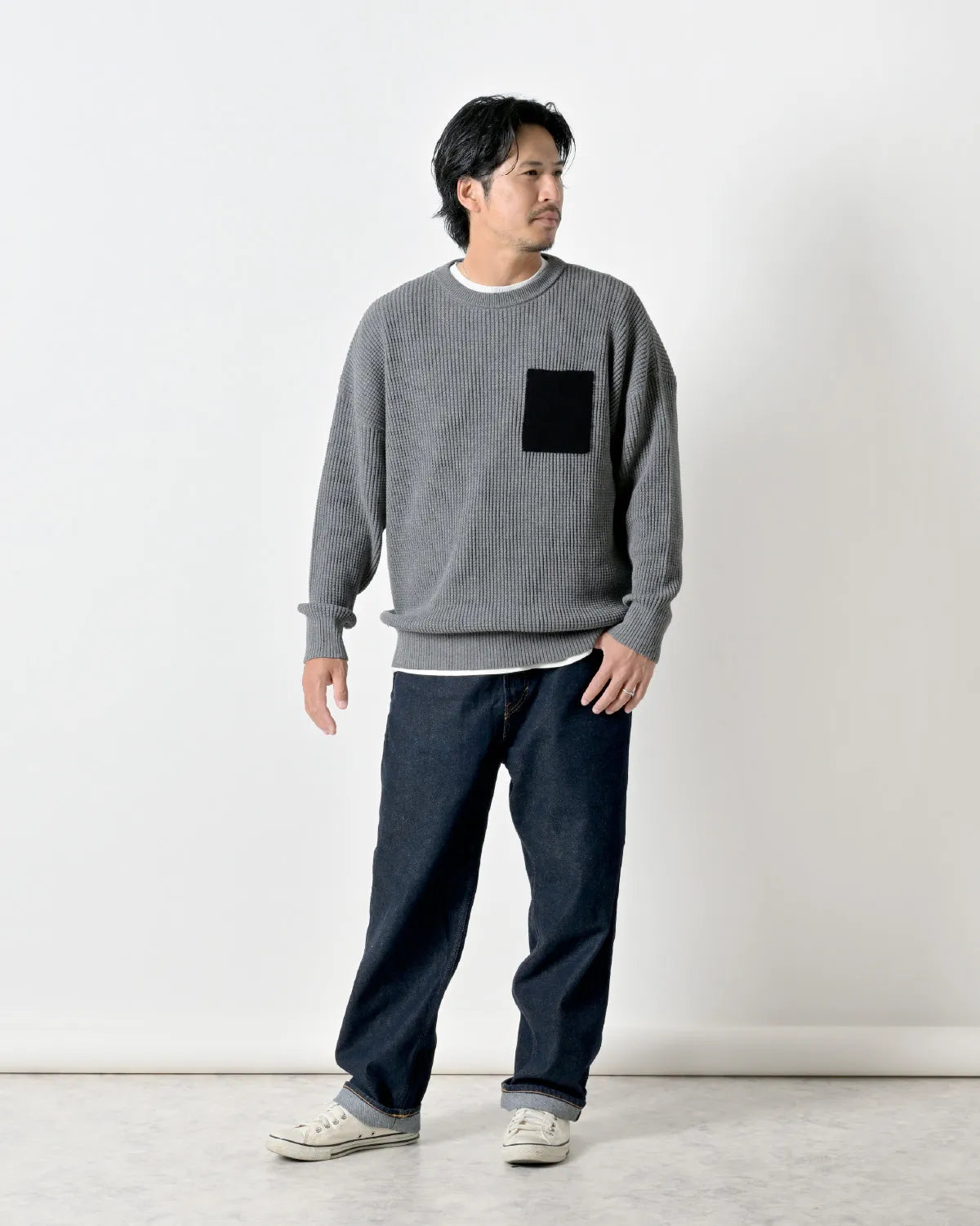 メンズMサイズ モデル身長:172cm#カラー_03 グレー(ブラック)