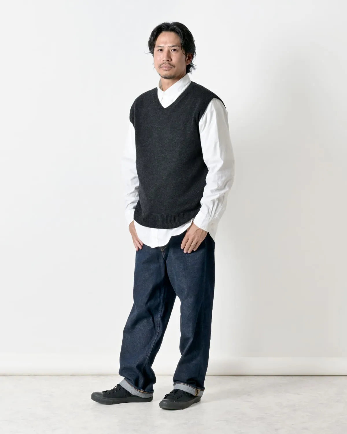 メンズLサイズ モデル身長:172cm#カラー_03 チャコール