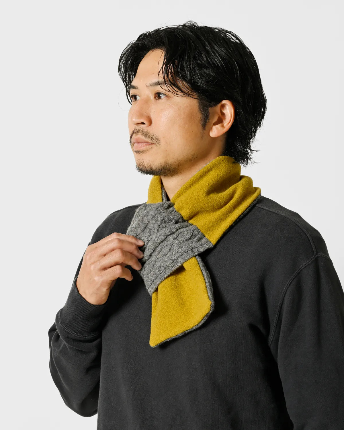 モデル身長:172cm#カラー_03 グレー×サフラン