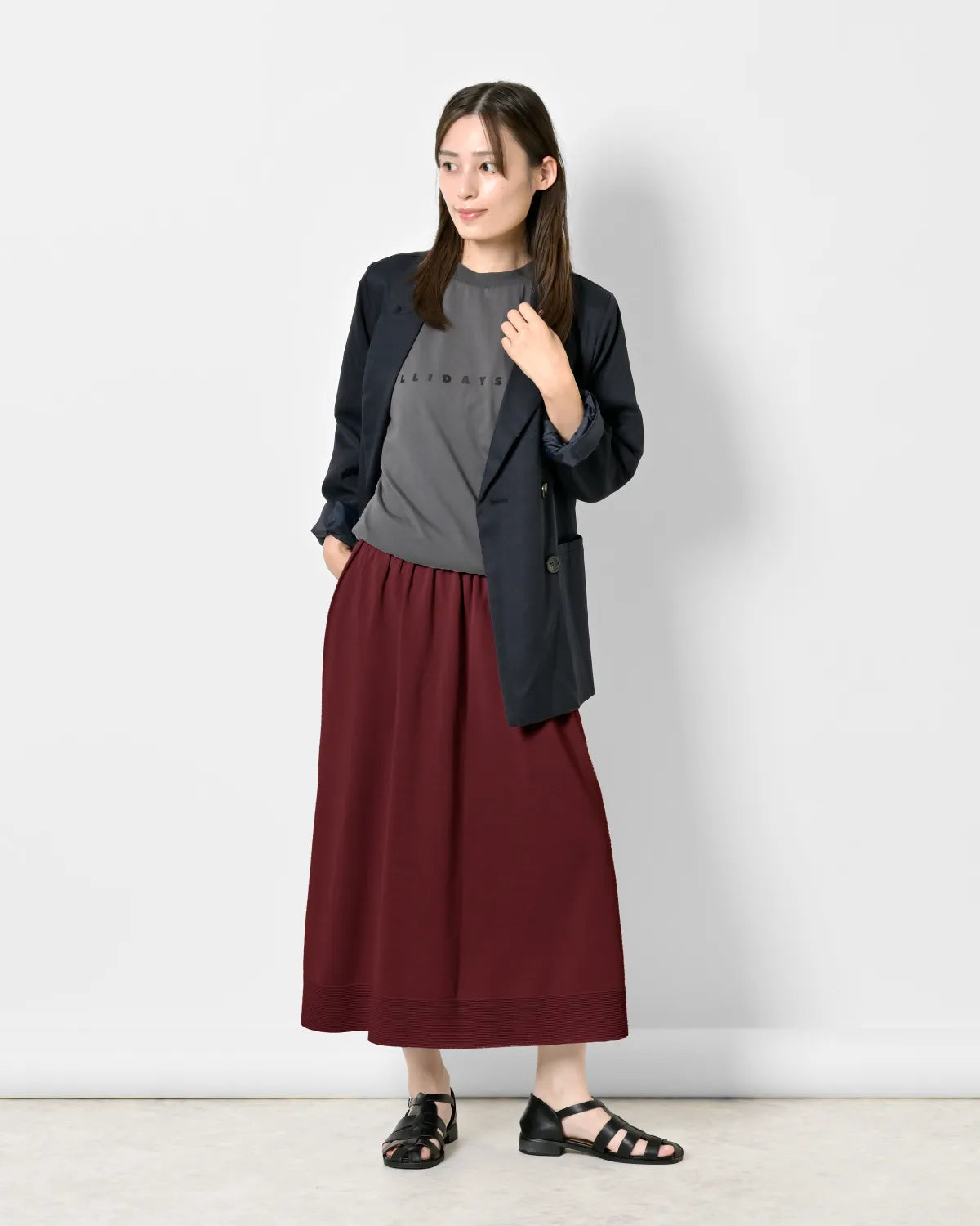 モデル身長:163cm#カラー_54 ボルドー