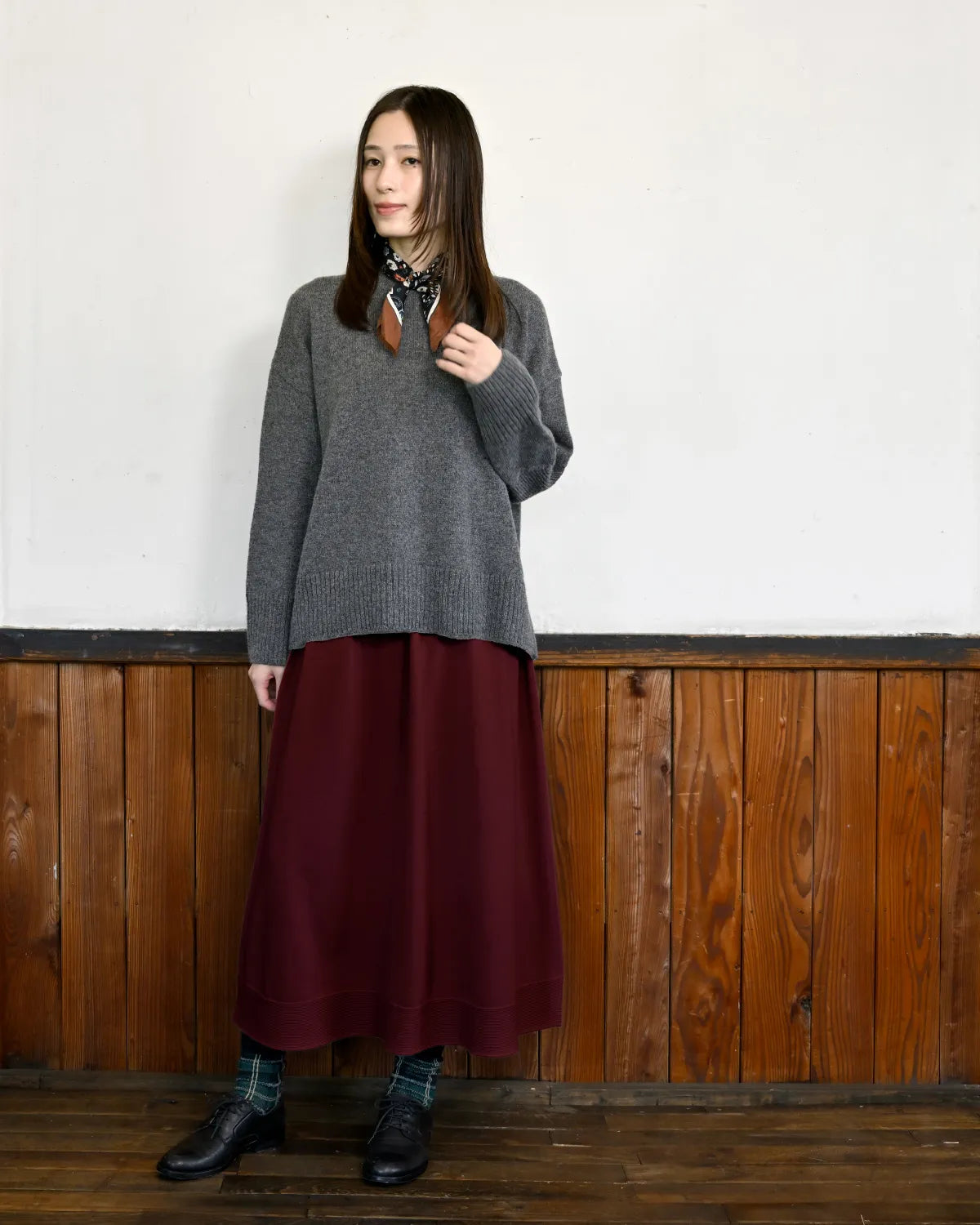 モデル身長:163cm#カラー_54 ボルドー
