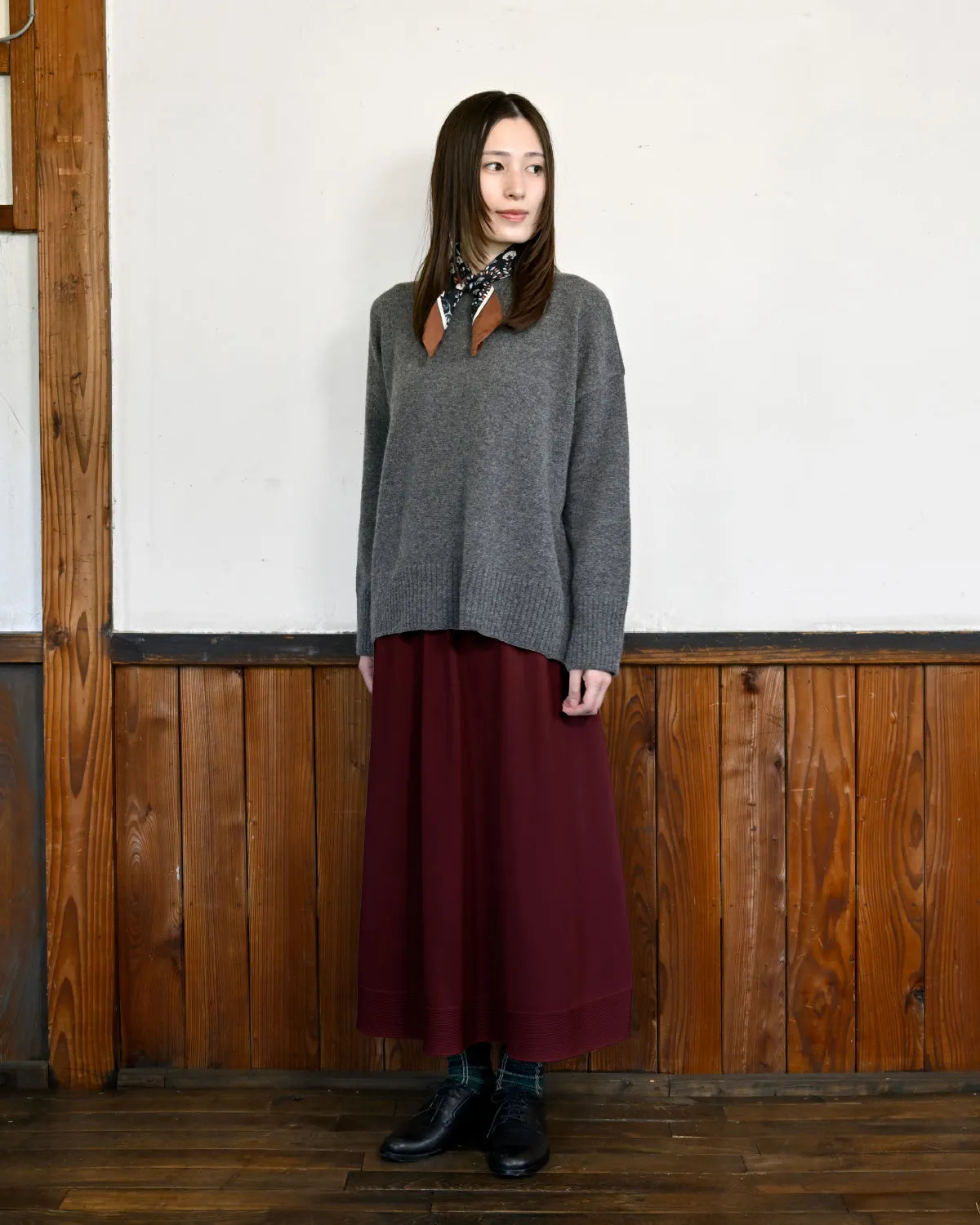 モデル身長:163cm#カラー_54 ボルドー
