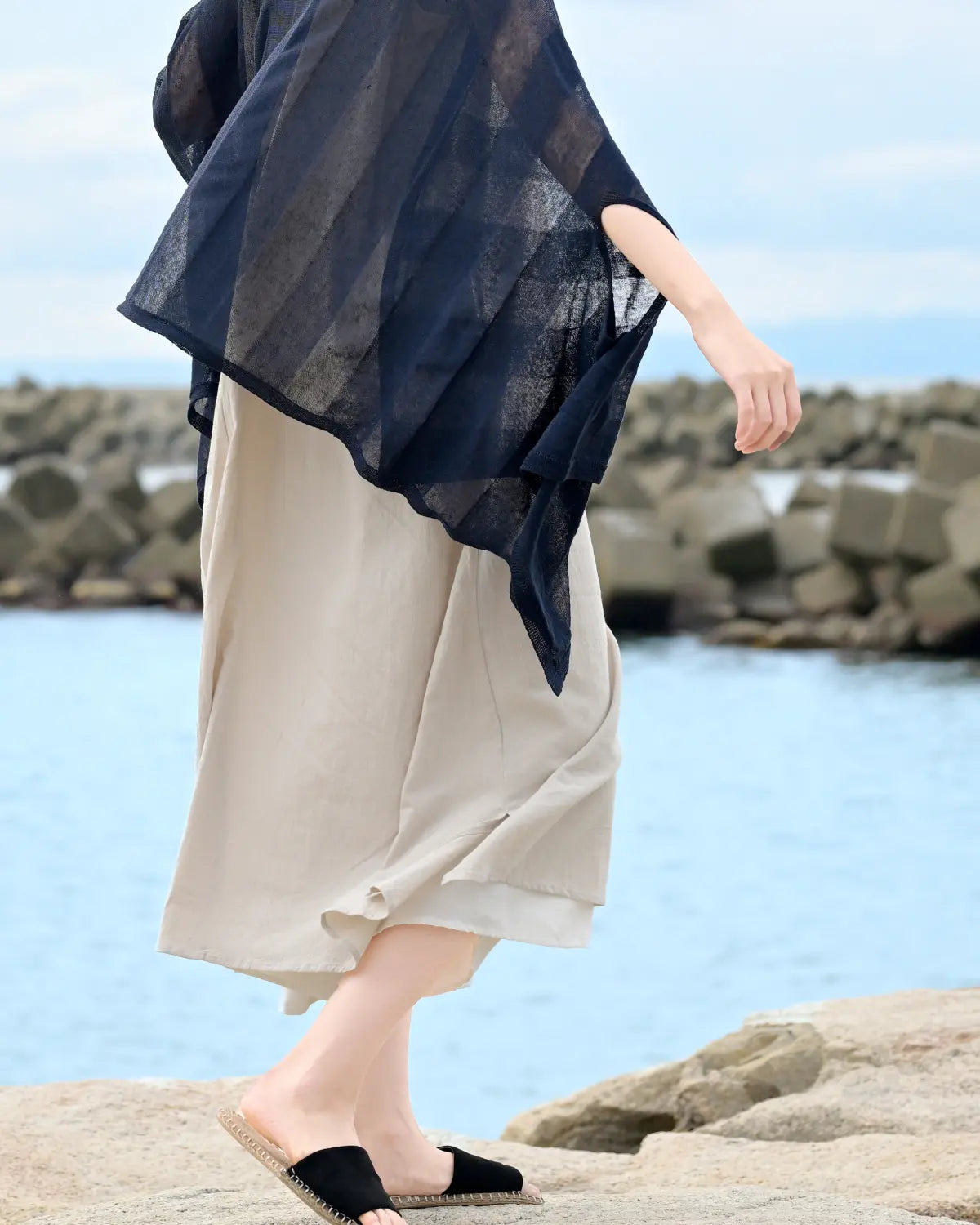 モデル身長：165cm#カラー_24 ネイビー×ネイビー