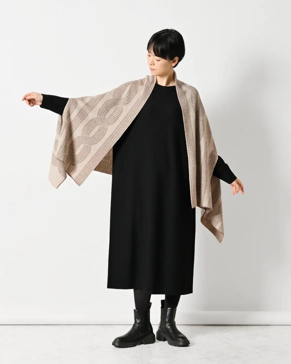  モデル身長：169cm#カラー_08 モカ×ベージュ