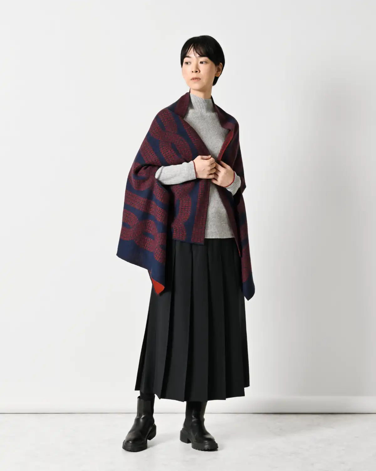  モデル身長：169cm#カラー_06 ネイビー×カーマイン
