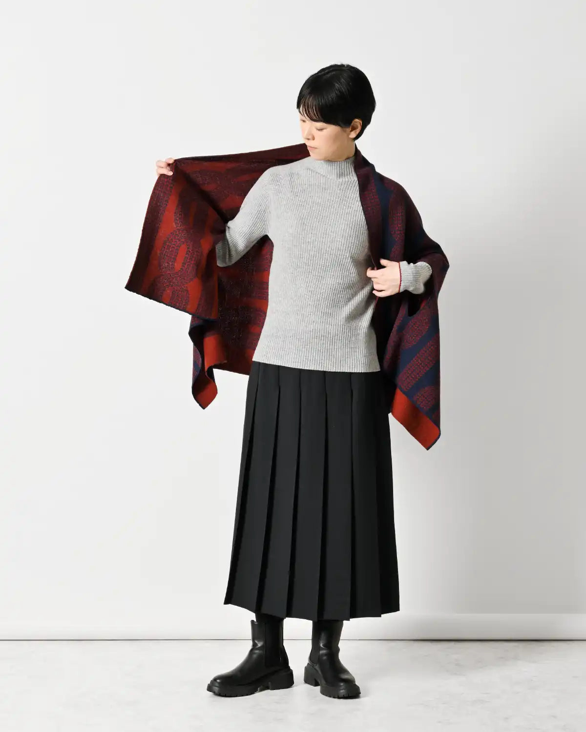  モデル身長：169cm#カラー_06 ネイビー×カーマイン