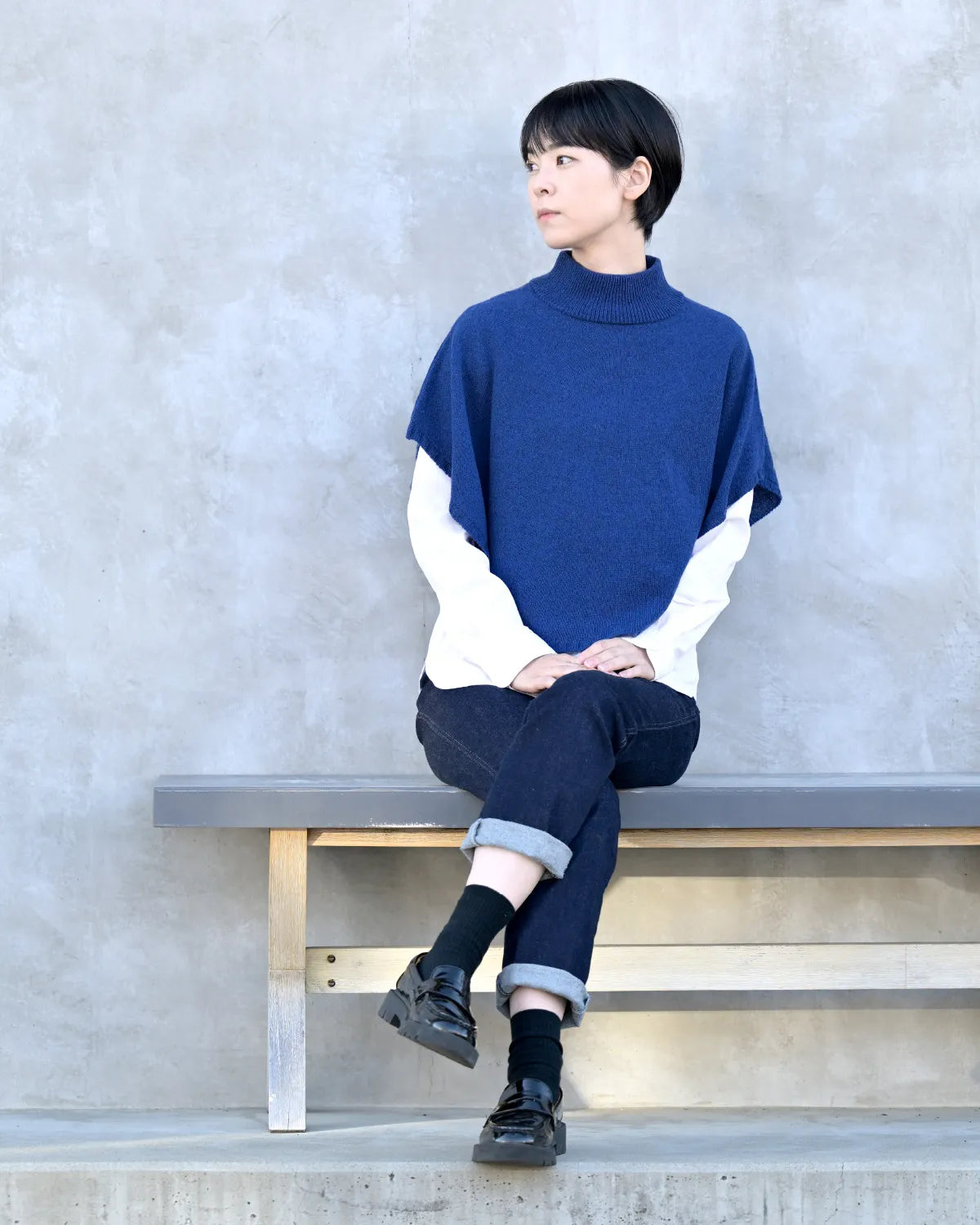 モデル身長：169cm#カラー_03 ダルブルー