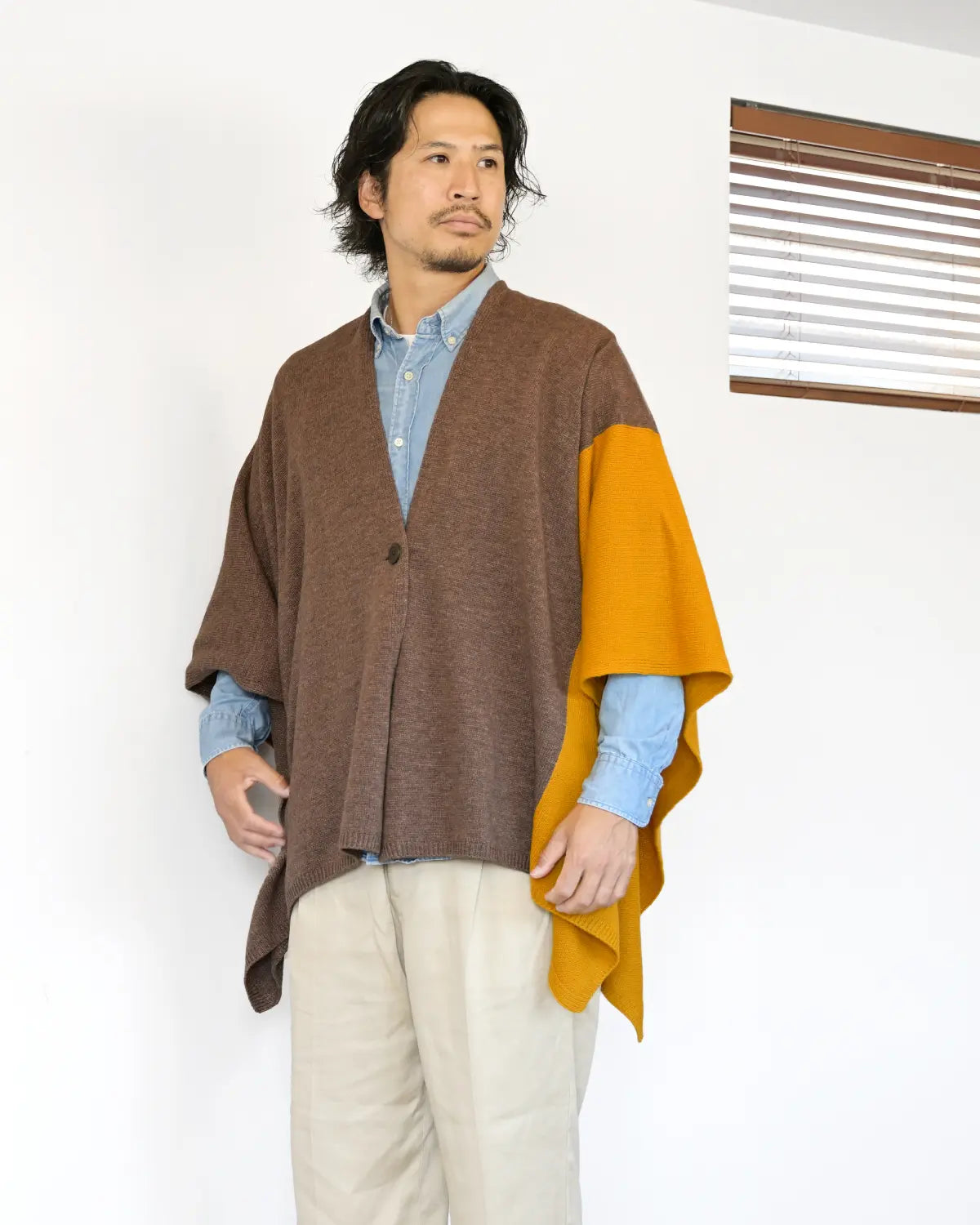 モデル身長：172cm#カラー_01 キャメル×マスタード
