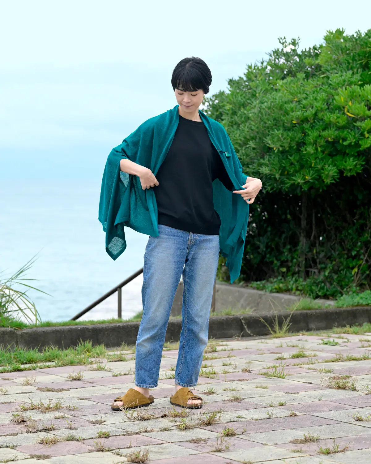 モデル身長：169cm#カラー_03 碧い稜線