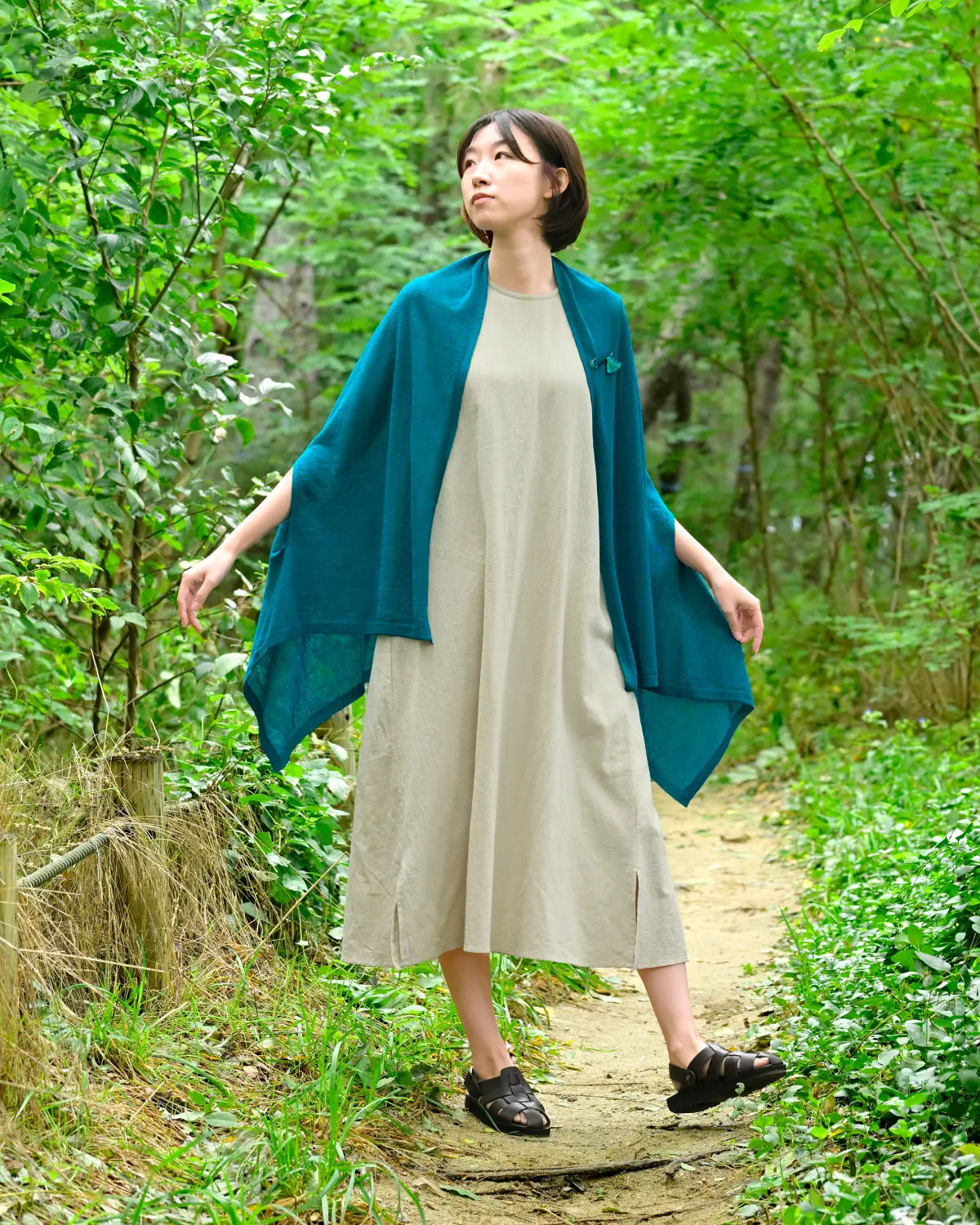 モデル身長：165cm#カラー_03 碧い稜線