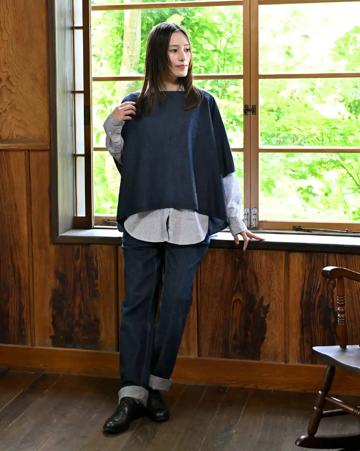 モデル身長：163cm#カラー_05 インディゴ
