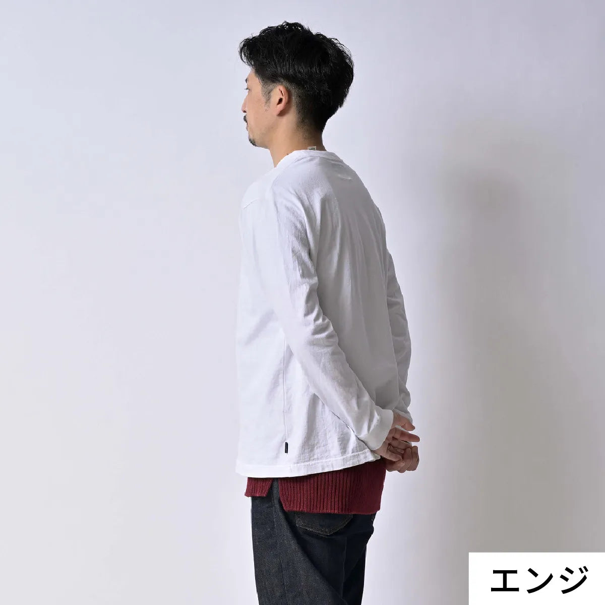 モデル身長：172cm#カラー_01 エンジ・ネイビー