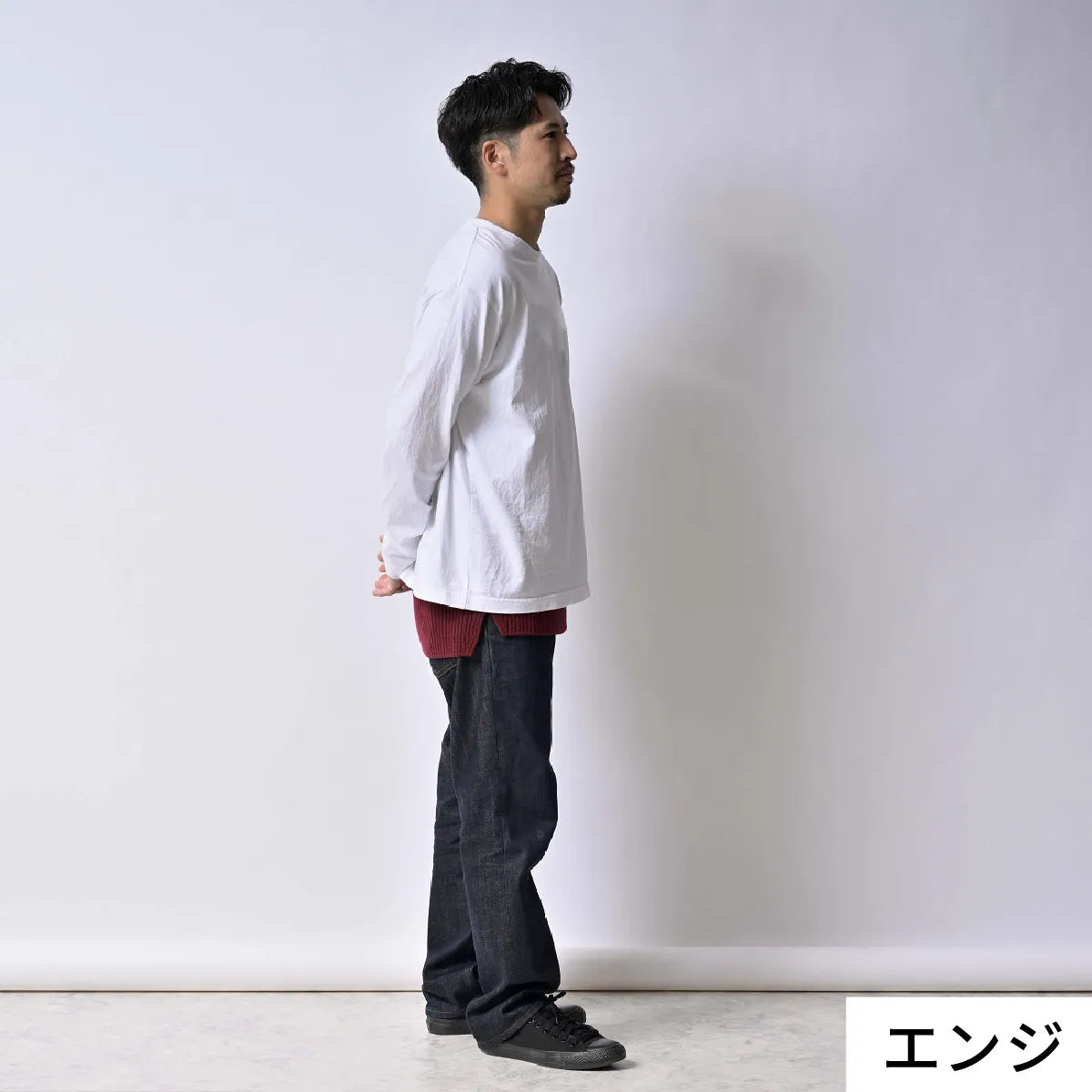 モデル身長：172cm#カラー_01 エンジ・ネイビー