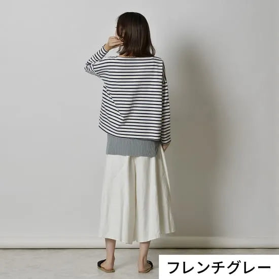 モデル身長：165cm#カラー_06 フレンチグレー・ホワイト