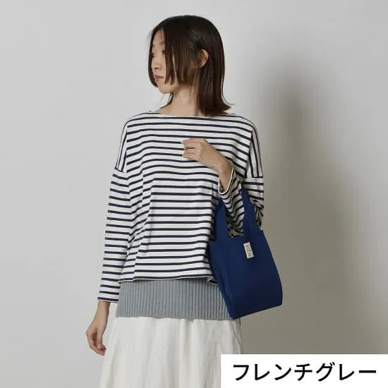 モデル身長：165cm#カラー_03 シンプルパンツブルー・フレンチグレー