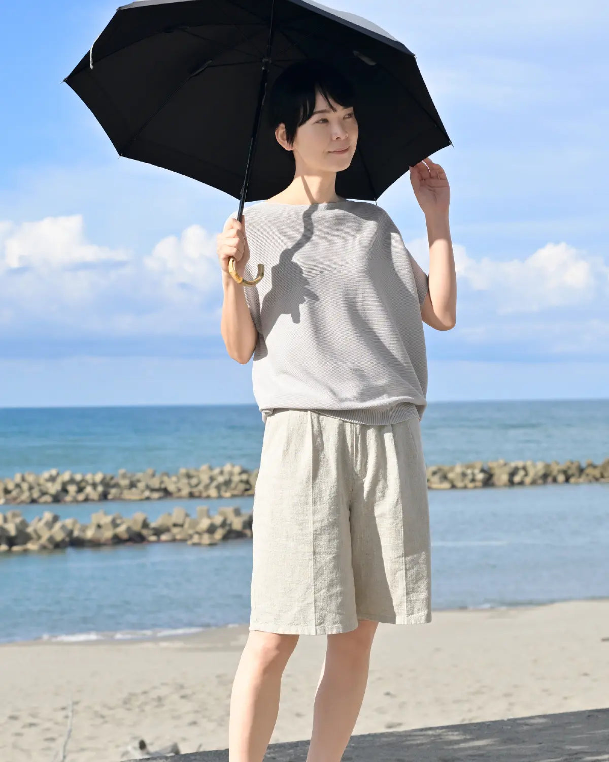 モデル身長：169cm#カラー_02 ペールグレー