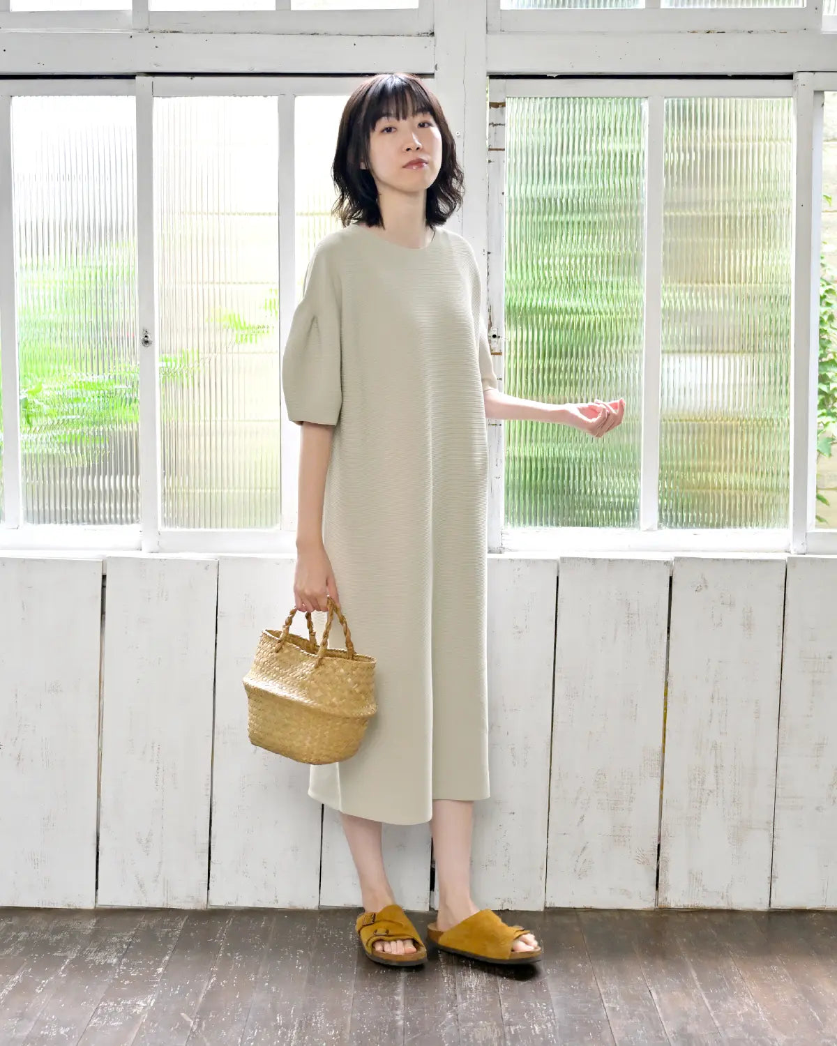 丈長め モデル身長：165cm#カラー_02 ライトベージュ