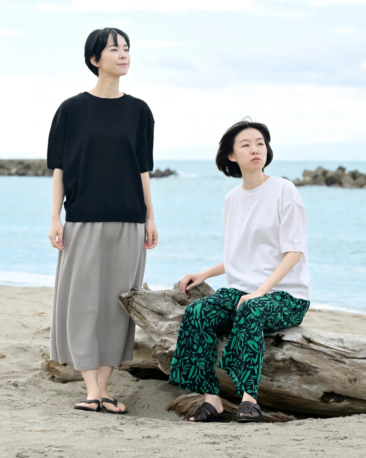 洗える綿レーヨンストレッチTシャツ