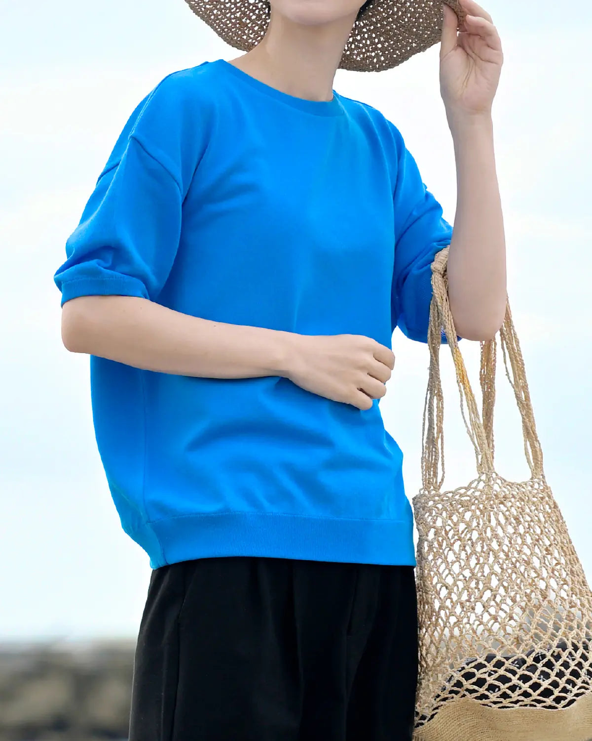 モデル身長：169cm#カラー_04 シアンブルー
