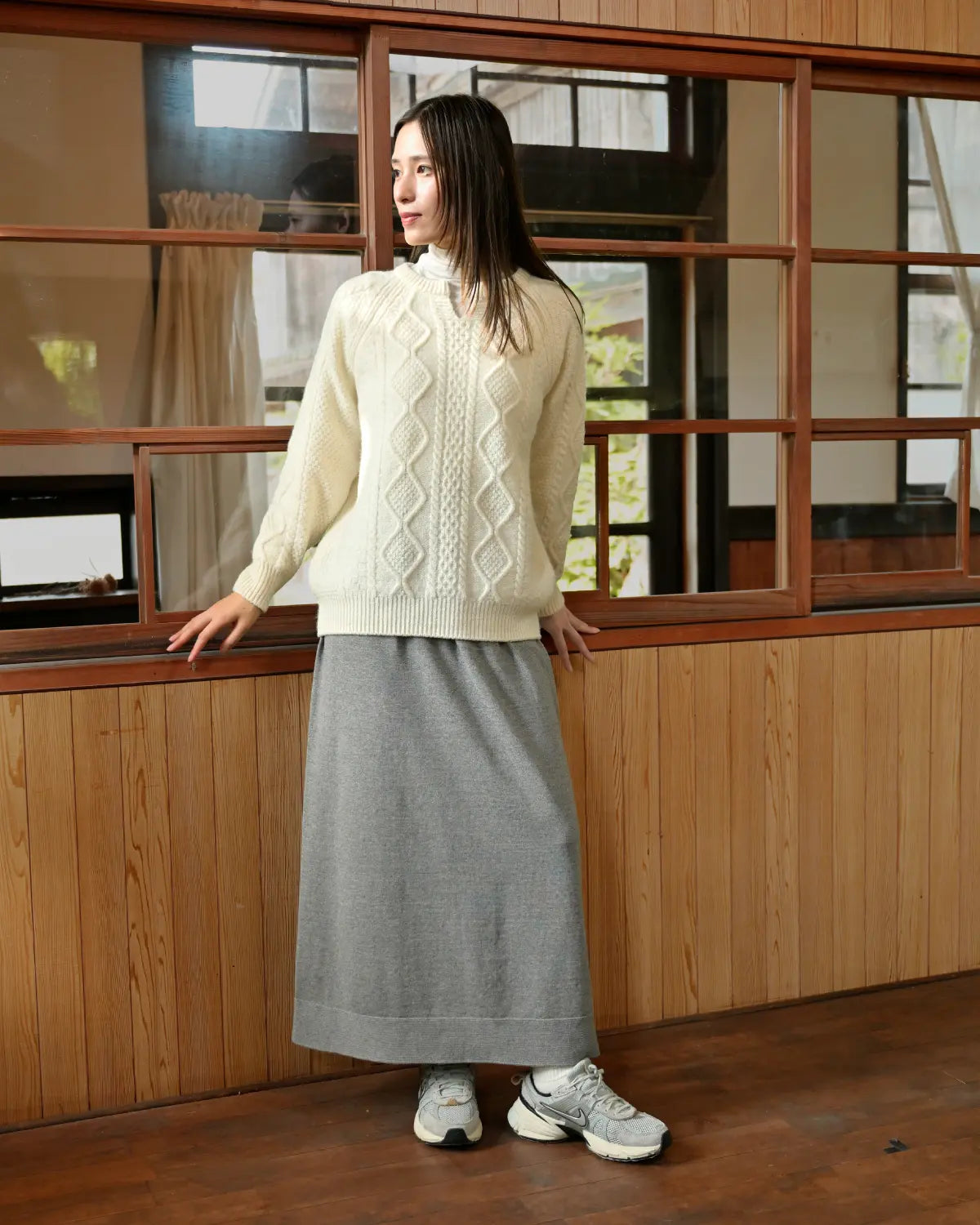 モデル身長：163cm#カラー_19 オフホワイト