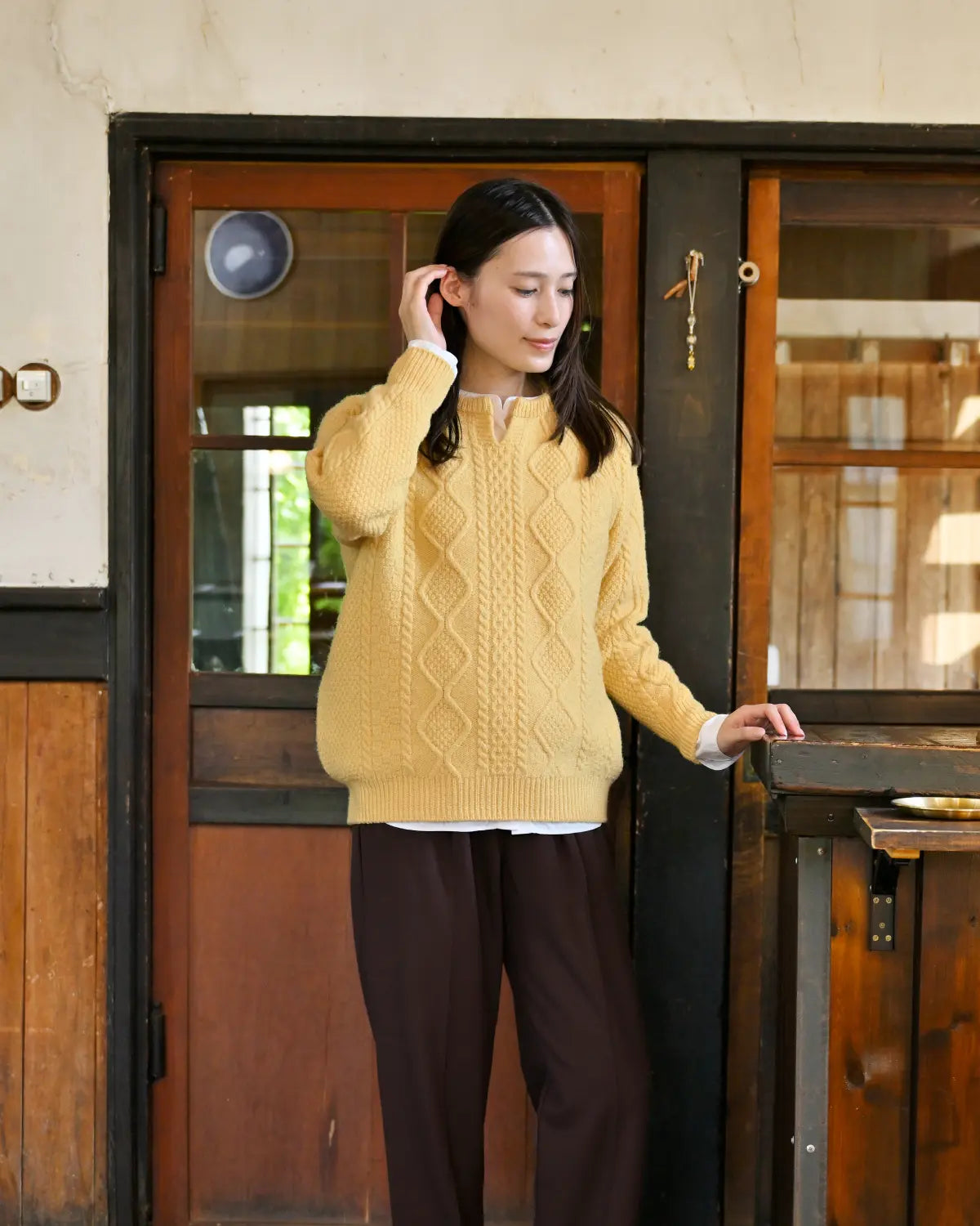 モデル身長：163cm#カラー_20 ソフトイエロー