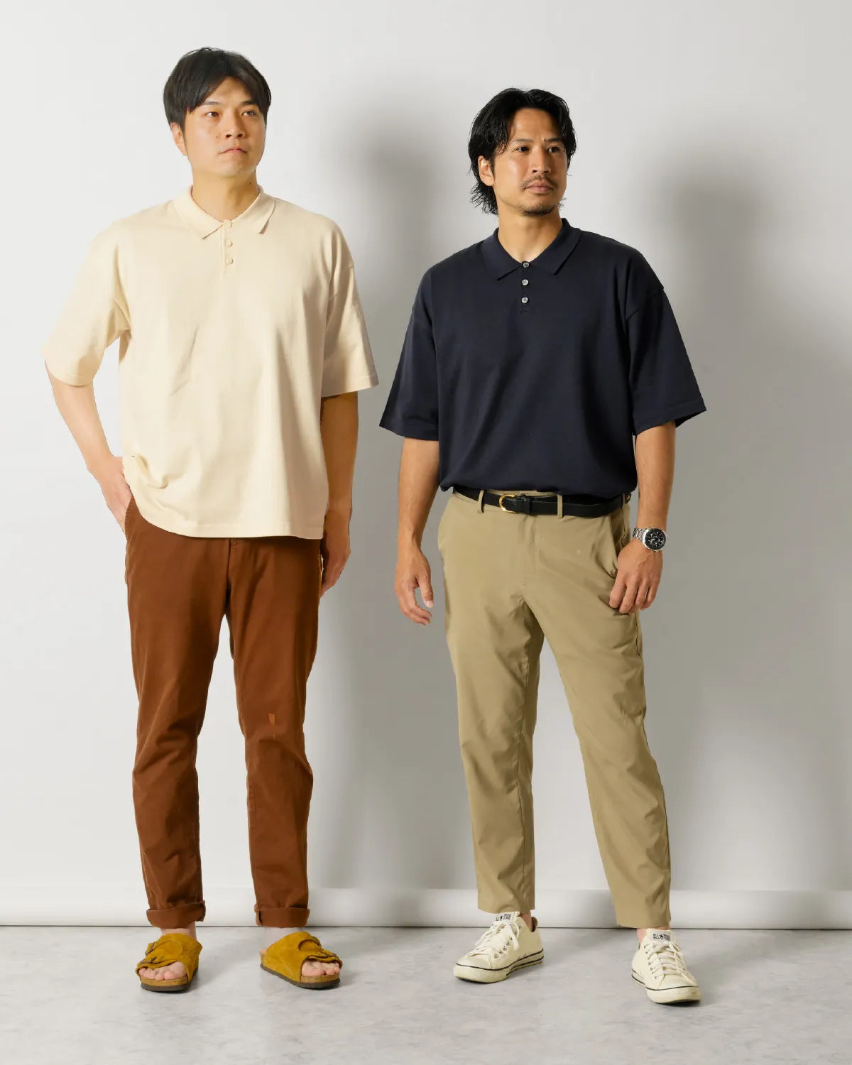 ポロ衿半袖プルオーバー