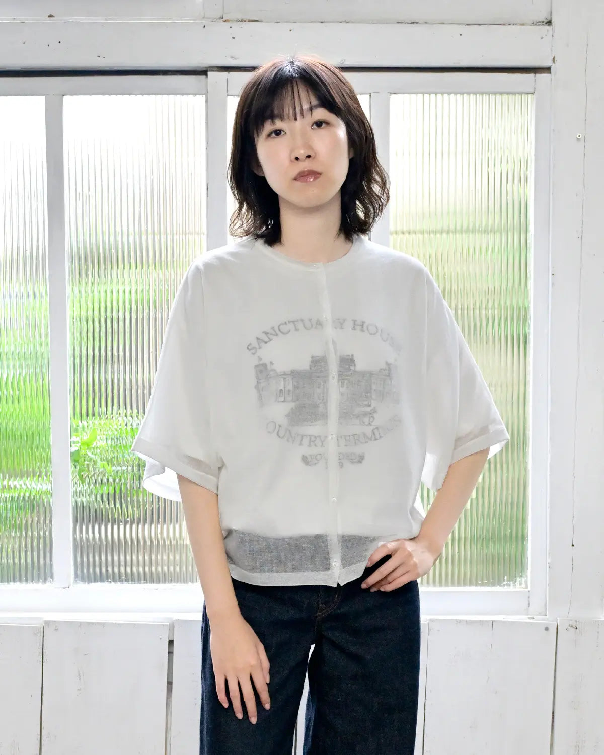 モデル身長：165cm#カラー_01 ホワイト