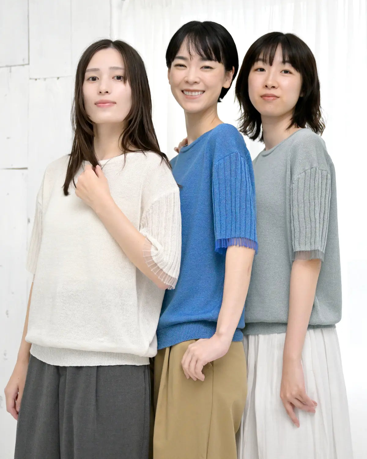 袖口が透けて涼やか 麻プルオーバー